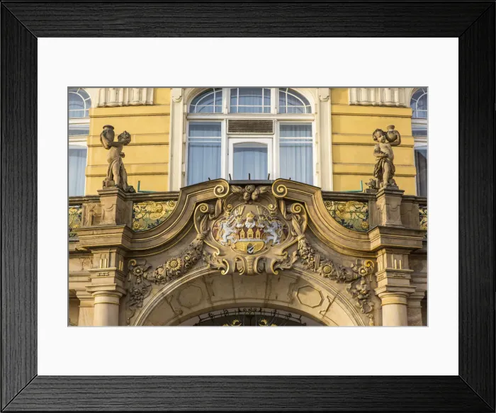 Framed Print : Art Nouveau building on Old Town Square, Prague, Czech Republic Framed Print : Art Nouveau building on Old Town Square, Prague, Czech Republic