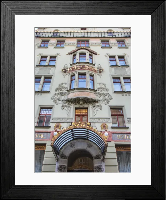 Framed Print : Hotel Central, Hybernska, Old Town, Prague, Czech Republic Framed Print : Hotel Central, Hybernska, Old Town, Prague, Czech Republic