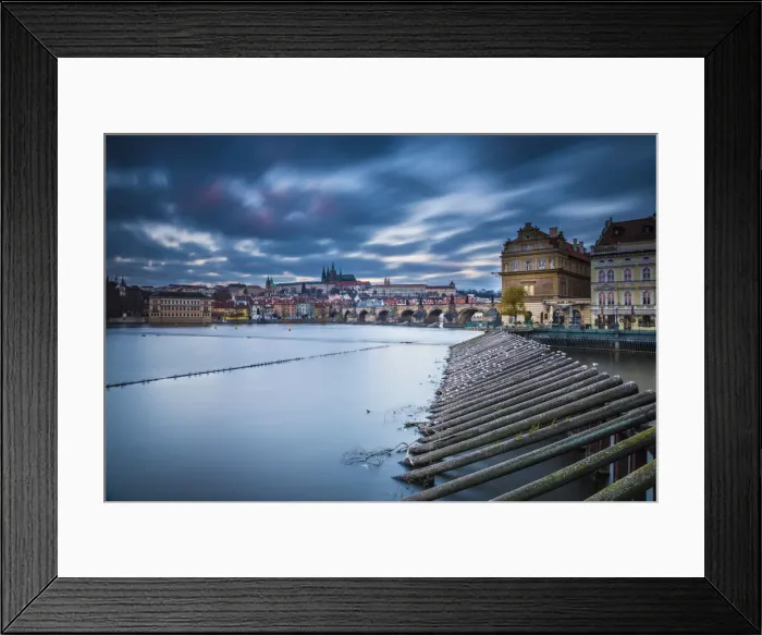 Framed Print : Vltava River and Prague, Czech Republic Framed Print : Vltava River and Prague, Czech Republic