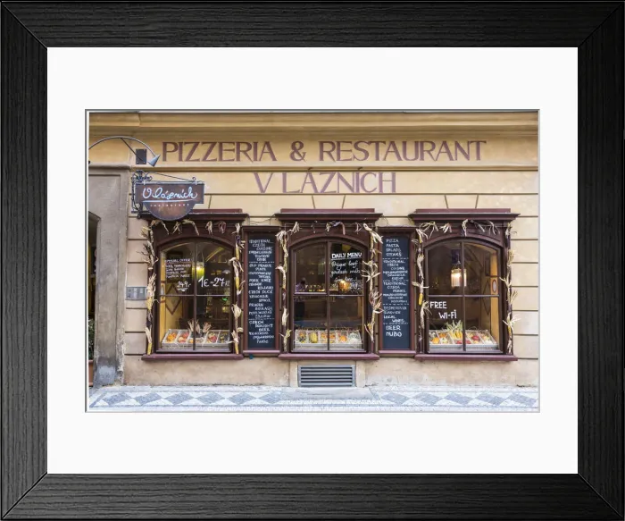 Framed Print : Restaurant in Mala Strana (Little Quarter), Prague, Czech Republic Framed Print : Restaurant in Mala Strana (Little Quarter), Prague, Czech Republic