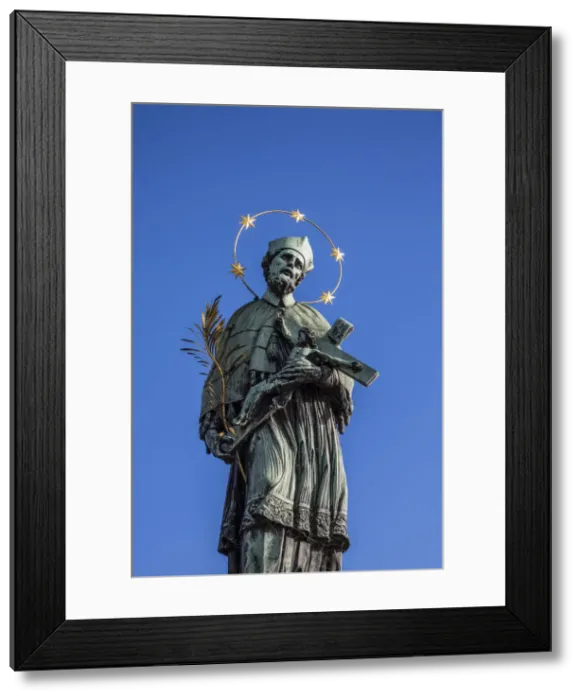 Framed Print : John of Nepomuk statue, Charles Bridge (Karluv most), Prague, Czech Republic Framed Print : John of Nepomuk statue, Charles Bridge (Karluv most), Prague, Czech Republic