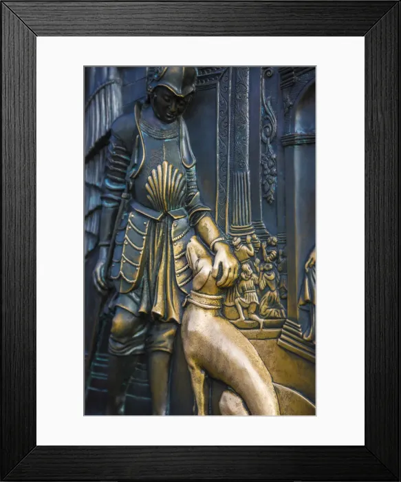 Framed Print : Plaque under the John of Nepomuk statue, Charles Bridge (Karluv most), Prague, Czech Framed Print : Plaque under the John of Nepomuk statue, Charles Bridge (Karluv most), Prague, Czech