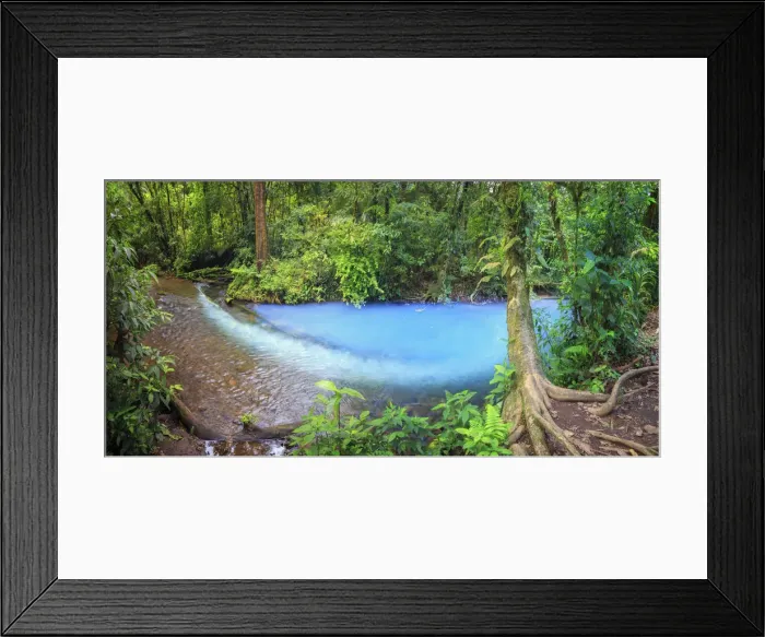 Framed Print : Costa Rica, Central Highlands, Volcan Tenorio National Park, Rio Celeste River (with