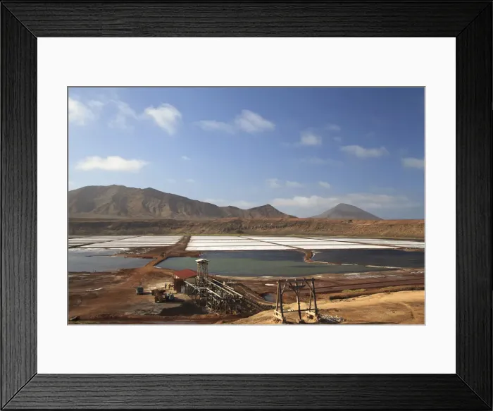 Framed Print : Cape Verde, Sal, Pedra do Lume, Salt pans inside extinct volcano crater (Salinas) Framed Print : Cape Verde, Sal, Pedra do Lume, Salt pans inside extinct volcano crater (Salinas)