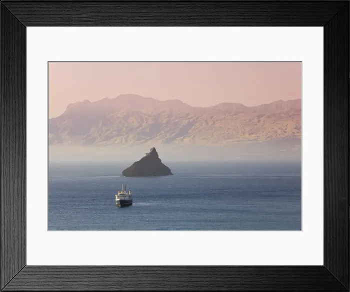 Framed Print : Cape Verde, Sao Vicente, Mindelo, Harbour