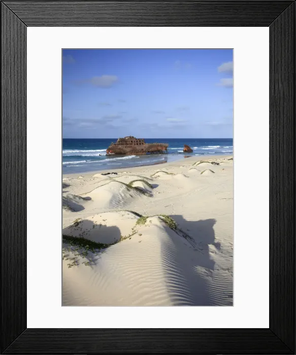 Framed Print : Cape Verde, Boavista, Cabo Santa Maria Beach, Wreck of the Santa Maria Mercantile ship Framed Print : Cape Verde, Boavista, Cabo Santa Maria Beach, Wreck of the Santa Maria Mercantile ship