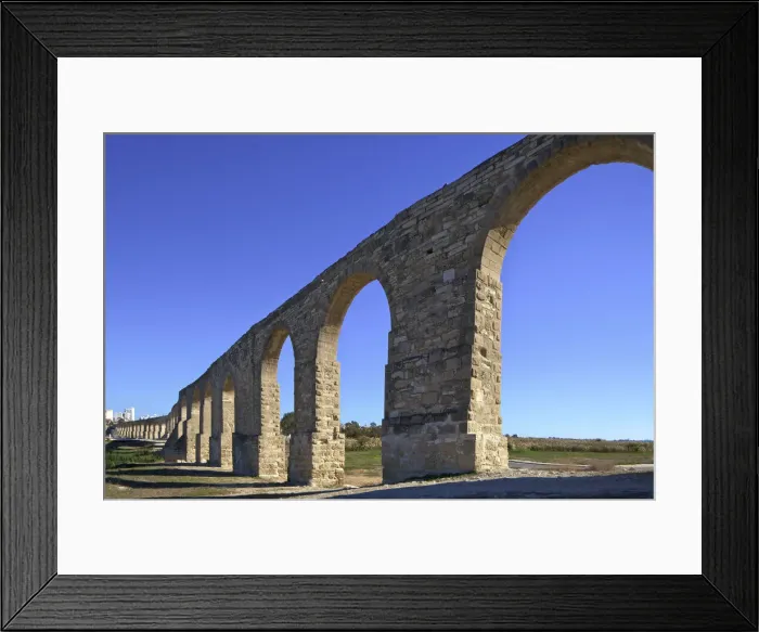 Framed Print : 18th Century Kamares Aqueduct, Larnaka, Cyprus, Eastern Mediterranean Sea Framed Print : 18th Century Kamares Aqueduct, Larnaka, Cyprus, Eastern Mediterranean Sea