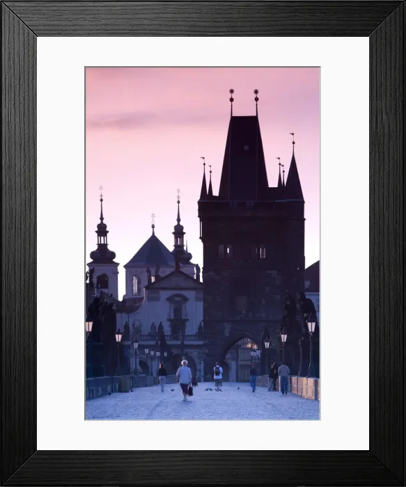 Framed Print : Old Town & Charles Bridge at Dawn, Prague, Czech Republic Framed Print : Old Town & Charles Bridge at Dawn, Prague, Czech Republic