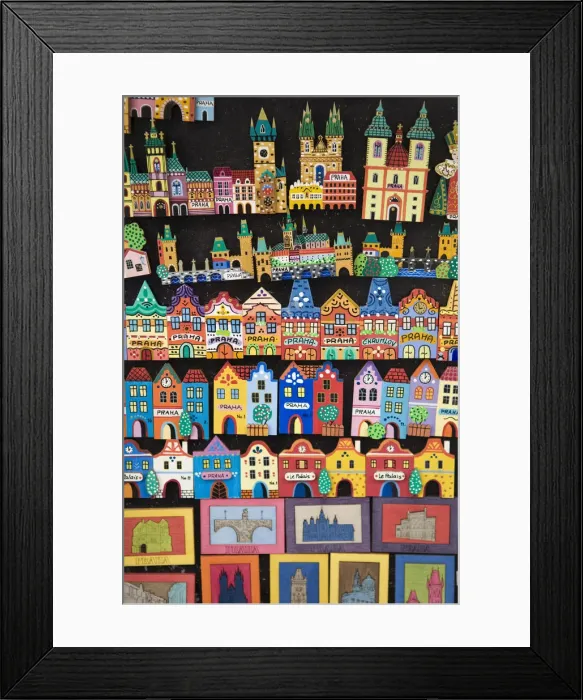 Framed Print : Fridge Magnets, Prague, Czech Republic Framed Print : Fridge Magnets, Prague, Czech Republic