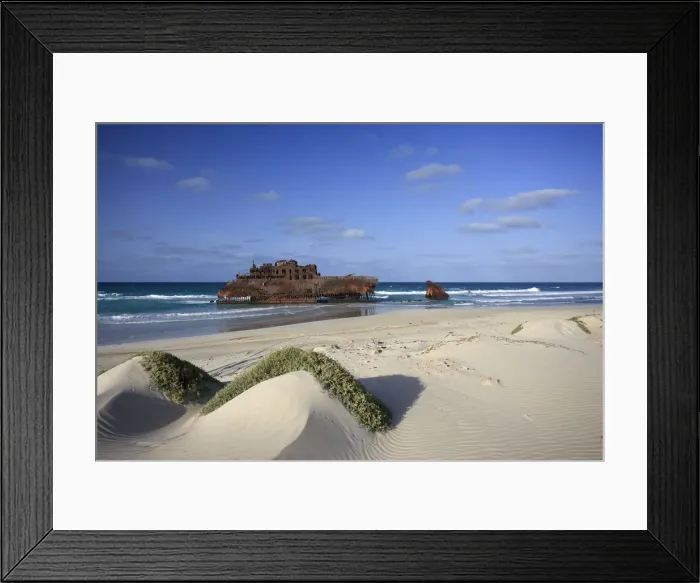 Framed Print : Cape Verde, Boavista, Cabo Santa Maria Beach, Wreck of the Santa Maria Mercantile ship Framed Print : Cape Verde, Boavista, Cabo Santa Maria Beach, Wreck of the Santa Maria Mercantile ship
