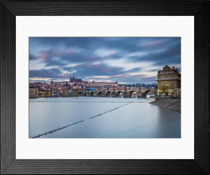 Framed Print : Vltava River and Prague, Czech Republic Framed Print : Vltava River and Prague, Czech Republic