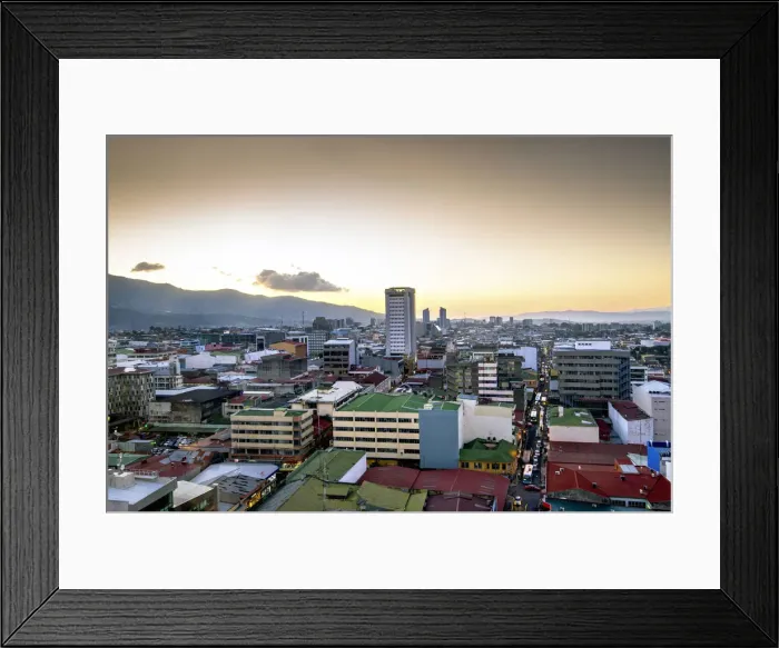 Framed Print : Costa Rica, San Jose, Downtown, Sunset Framed Print : Costa Rica, San Jose, Downtown, Sunset