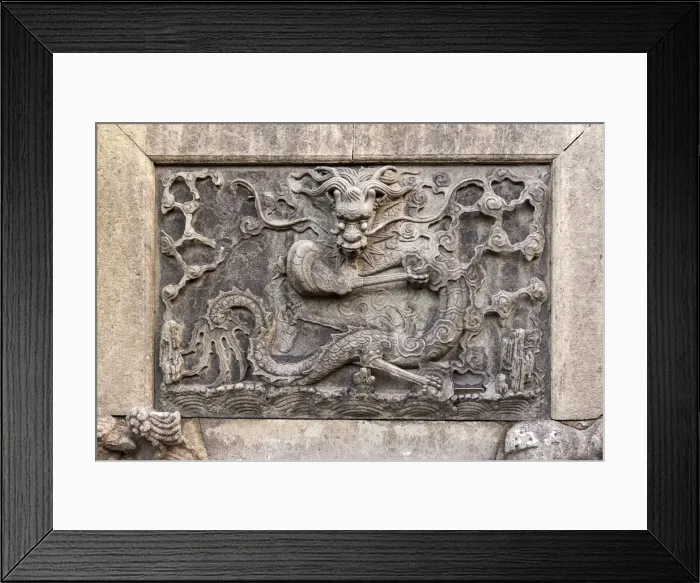Framed Print : Carved stone dragon, YuYuan Gardens, Old Town, Shanghai, China Framed Print : Carved stone dragon, YuYuan Gardens, Old Town, Shanghai, China
