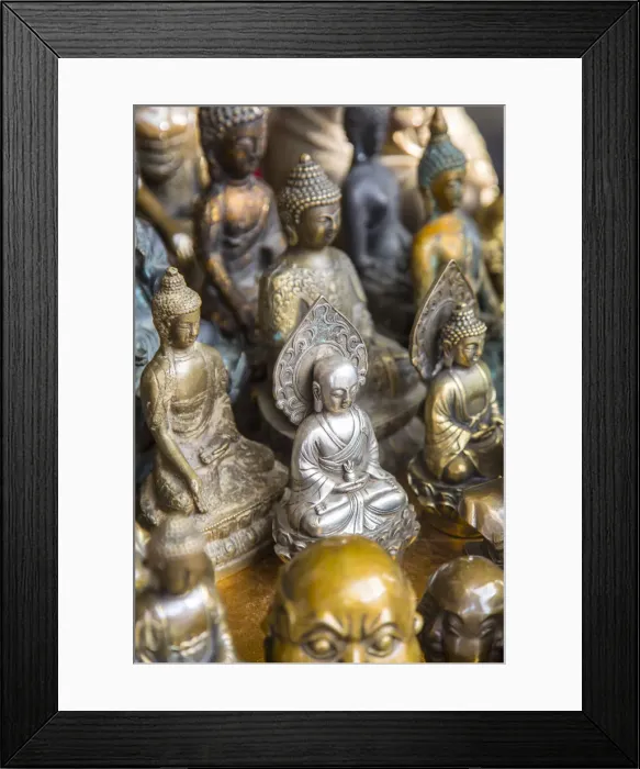 Framed Print : Buddha statues, Market in the Old City, Shanghai, China Framed Print : Buddha statues, Market in the Old City, Shanghai, China