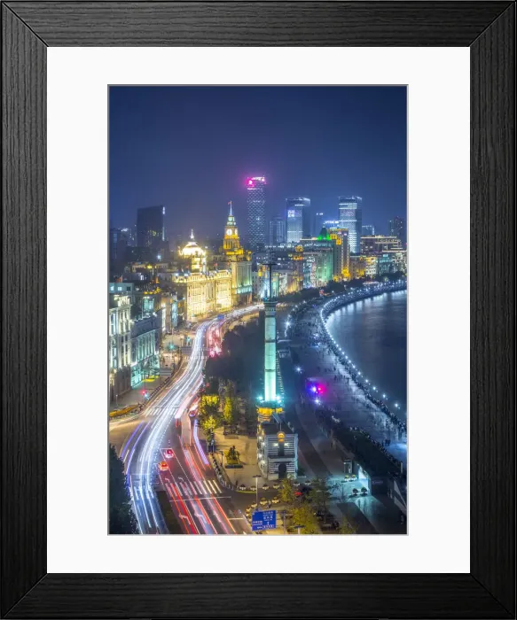 Framed Print : The Gutzlaff signal tower & The Bund, Shanghai, China Framed Print : The Gutzlaff signal tower & The Bund, Shanghai, China