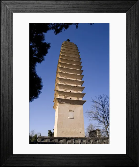 Framed Print : Dali Three Pagodas (San Ta Si), Dali, Yunnan Province, China Framed Print : Dali Three Pagodas (San Ta Si), Dali, Yunnan Province, China