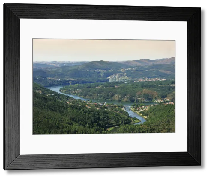 Framed Print : The Douro river at Pedorido and Oporto in the horizon. Portugal Framed Print : The Douro river at Pedorido and Oporto in the horizon. Portugal