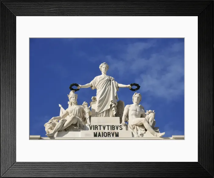 Framed Print : Detail of the Rua Augusta Arch, in Terreiro do Paco, one of the centers of the historical Framed Print : Detail of the Rua Augusta Arch, in Terreiro do Paco, one of the centers of the historical