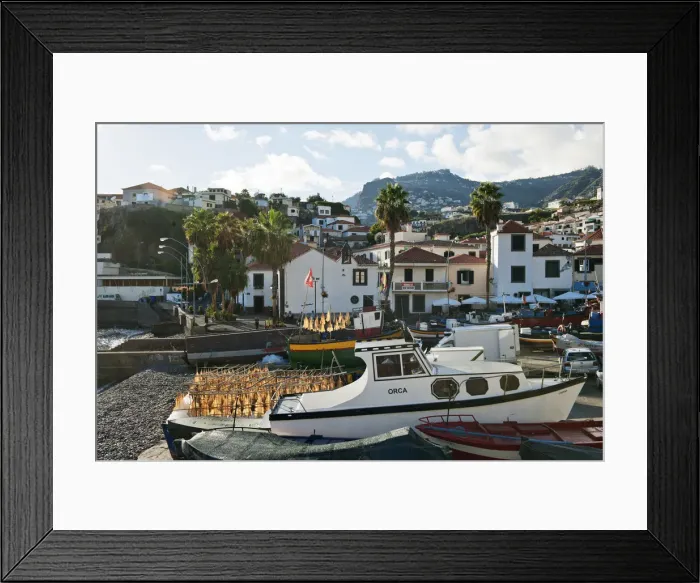 Framed Print : Camara de Lobos and the fishing port. Madeira Framed Print : Camara de Lobos and the fishing port. Madeira