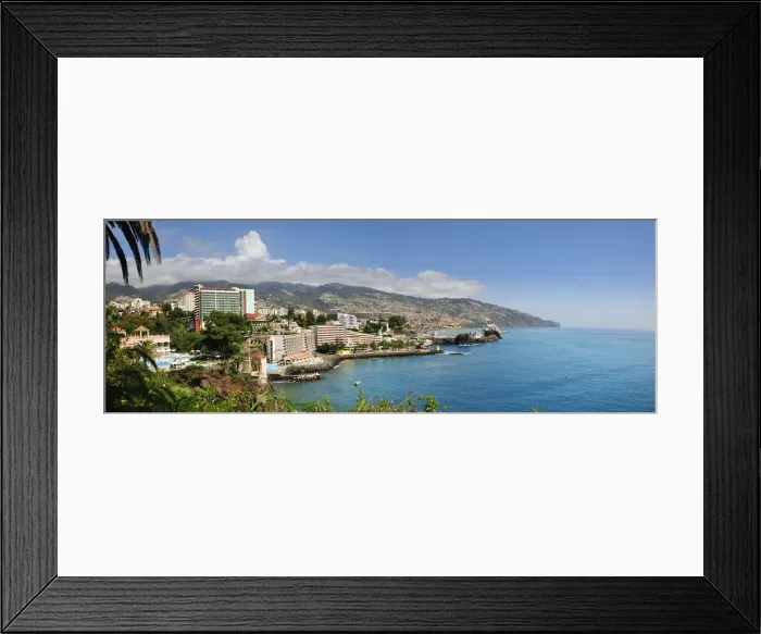 Framed Print : The coast along Funchal with high rank hotels. Madeira Framed Print : The coast along Funchal with high rank hotels. Madeira