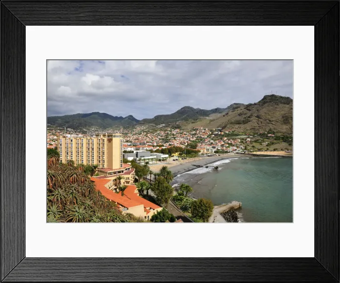 Framed Print : Machico, the first capital of Madeira island, in the 15th century. Portugal Framed Print : Machico, the first capital of Madeira island, in the 15th century. Portugal