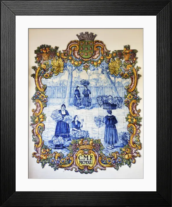 Framed Print : Tiles from the Mercado dos Lavradores (Farmers market). Funchal, Madeira. Portugal Framed Print : Tiles from the Mercado dos Lavradores (Farmers market). Funchal, Madeira. Portugal