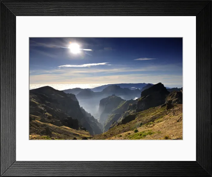Framed Print : Misty mountains of Madeira. Portugal Framed Print : Misty mountains of Madeira. Portugal