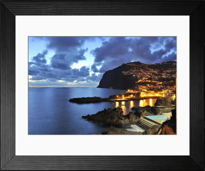 Framed Print : Camara de Lobos and Girao Cape at sunset. Madeira, Portugal Framed Print : Camara de Lobos and Girao Cape at sunset. Madeira, Portugal