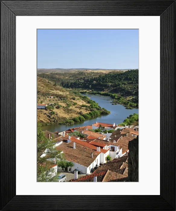 Framed Print : The historical village of Mertola, overlooking the Guadiana river Framed Print : The historical village of Mertola, overlooking the Guadiana river
