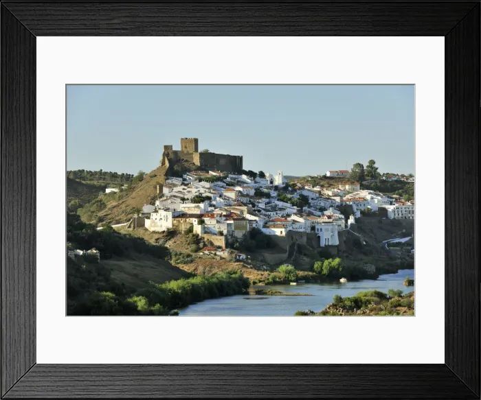 Framed Print : The historical village of Mertola, overlooking the Guadiana river Framed Print : The historical village of Mertola, overlooking the Guadiana river