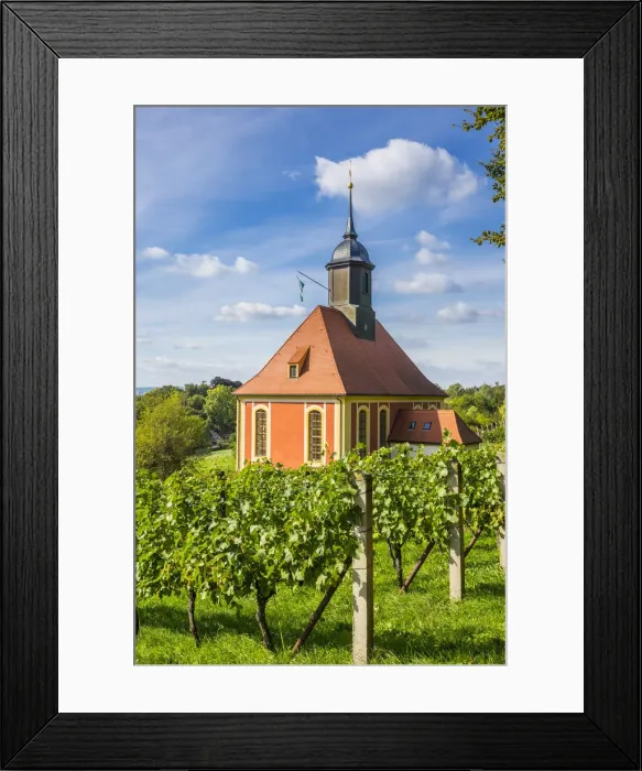 Framed Print : Chapel and Vineyards in Pillnitz, near Dreden, Saxony, Germany Framed Print : Chapel and Vineyards in Pillnitz, near Dreden, Saxony, Germany