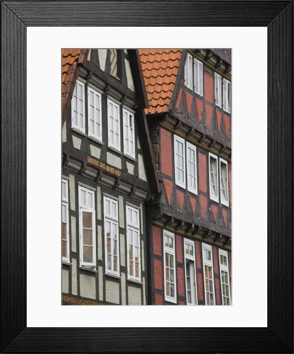 Framed Print : Germany, Niedersachsen, Celle, Old Timbered houses Framed Print : Germany, Niedersachsen, Celle, Old Timbered houses