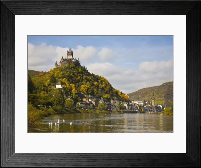 Framed Print : Cochem Castle, Cochem, Rhineland  /  Mosel Valley, Germany, RF