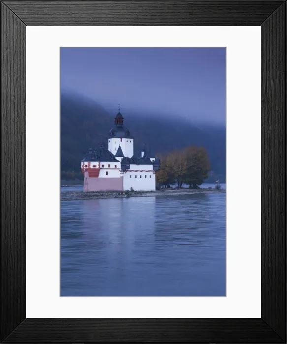 Framed Print : Germany, Rheinland-Pfalz, Kaub, Pfalzgrafenstein Castle, 14th century toll-collection Framed Print : Germany, Rheinland-Pfalz, Kaub, Pfalzgrafenstein Castle, 14th century toll-collection