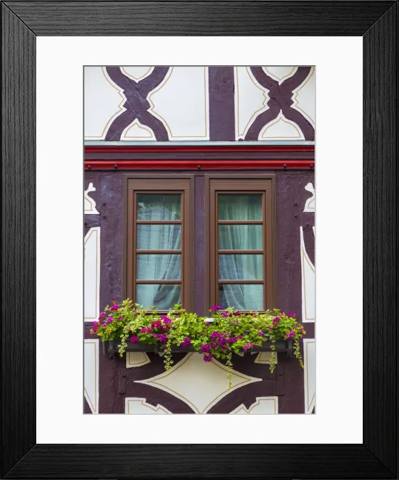 Framed Print : Germany, Rhineland Palatinate, Oberwesel, Traditional Timber-framed building Framed Print : Germany, Rhineland Palatinate, Oberwesel, Traditional Timber-framed building