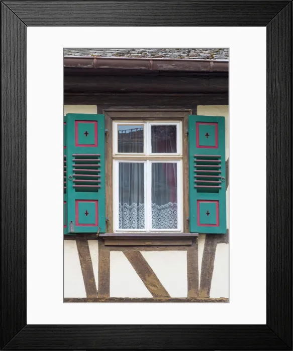 Framed Print : Germany, Rhineland Palatinate, Oberwesel, Traditional Timber-framed building