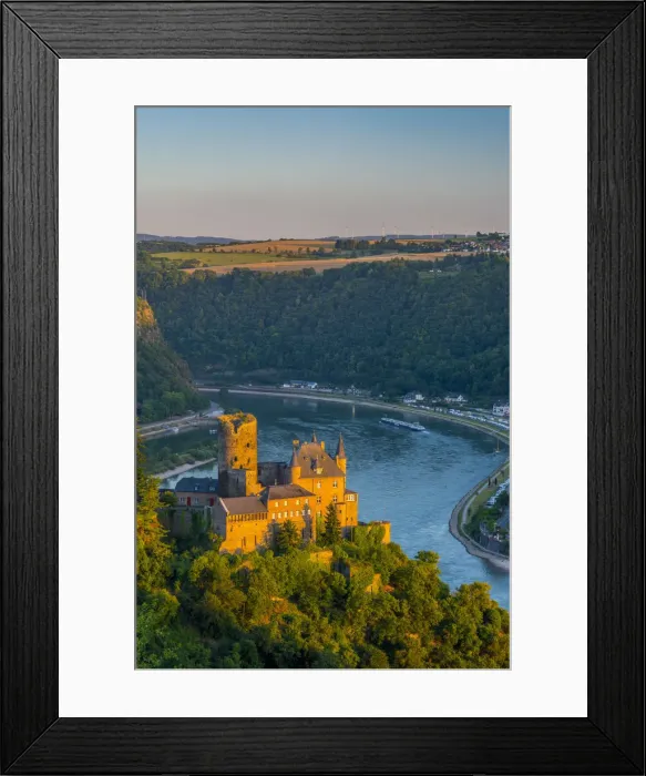 Framed Print : Germany, Rhineland Palatinate, River Rhine, Sankt Goarshausen, Burg Katz and River Rhine Framed Print : Germany, Rhineland Palatinate, River Rhine, Sankt Goarshausen, Burg Katz and River Rhine