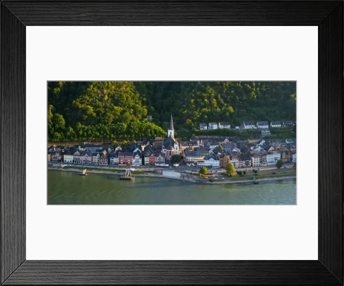 Framed Print : Germany, Rhineland Palatinate, Sankt Goar across River Rhine Framed Print : Germany, Rhineland Palatinate, Sankt Goar across River Rhine
