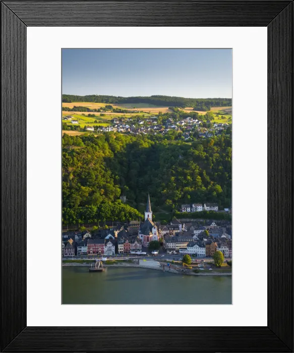 Framed Print : Germany, Rhineland Palatinate, Sankt Goar across River Rhine