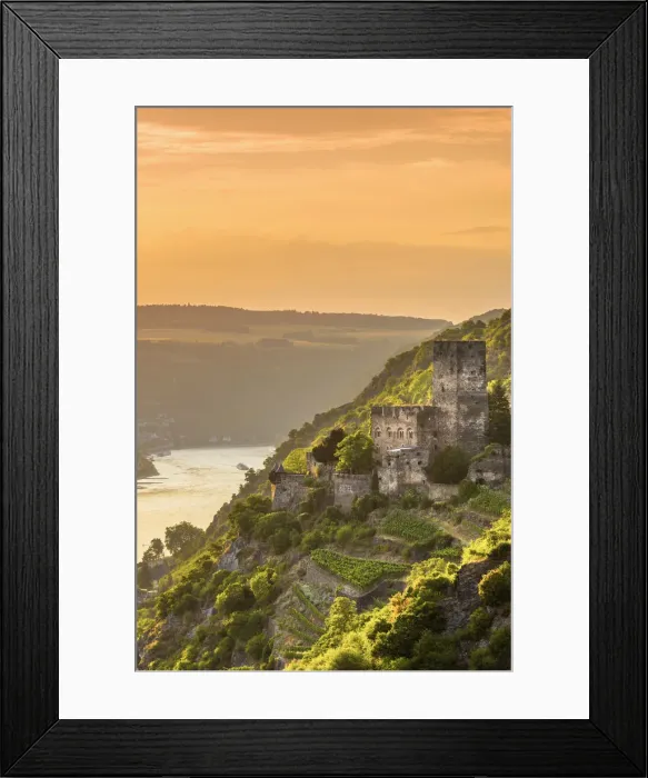 Framed Print : Germany, Rhineland Palatinate, River Rhine, Kaub, Burg Gutenfels or Kaub Castle Framed Print : Germany, Rhineland Palatinate, River Rhine, Kaub, Burg Gutenfels or Kaub Castle