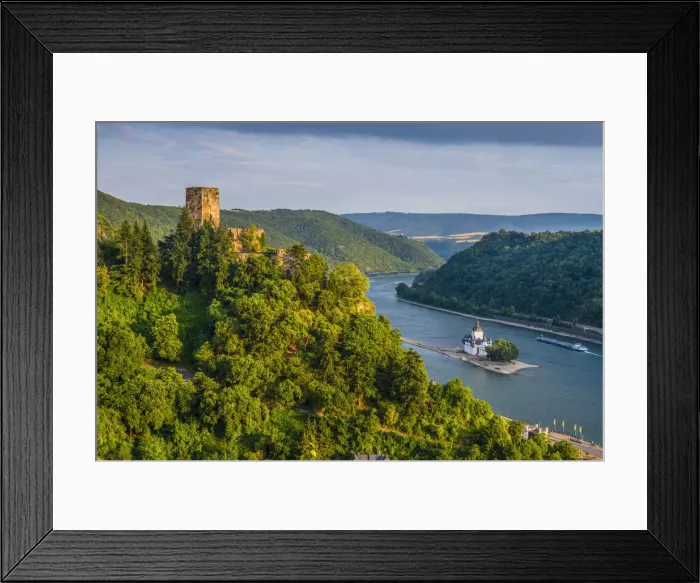 Framed Print : Germany, Rhineland Palatinate, River Rhine, Kaub, Burg Gutenfels or Kaub Castle Framed Print : Germany, Rhineland Palatinate, River Rhine, Kaub, Burg Gutenfels or Kaub Castle