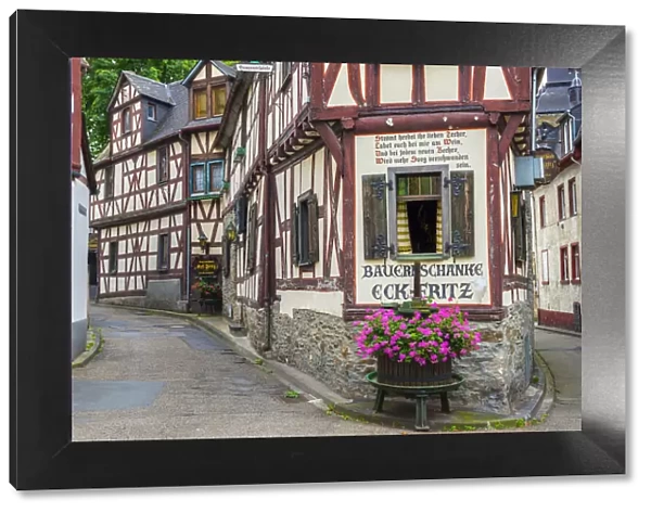 Germany, Rhineland Palatinate, Braubach, Traditional Timber-framed buildings