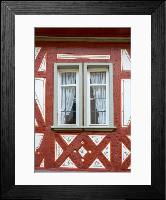 Framed Print : Germany, Rhineland Palatinate, Braubach, Traditional Timber-framed building Framed Print : Germany, Rhineland Palatinate, Braubach, Traditional Timber-framed building
