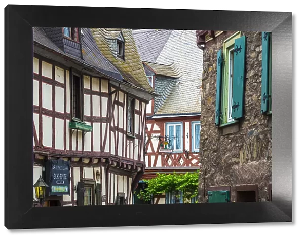 Germany, Rhineland Palatinate, Braubach, Traditional Timber-framed buildings