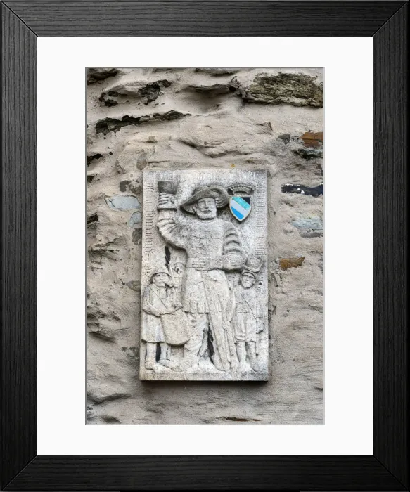 Framed Print : Germany, Rhineland Palatinate, Braubach, relief on the Pankgrafenturm Framed Print : Germany, Rhineland Palatinate, Braubach, relief on the Pankgrafenturm