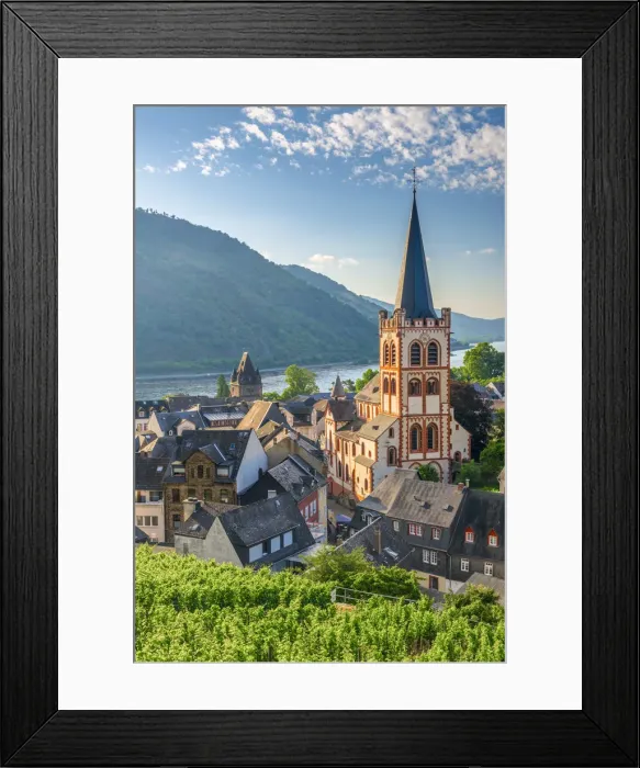 Framed Print : Germany, Rhineland Palatinate, River Rhine, Bacharach, Church of Saint Peter (Sankt Framed Print : Germany, Rhineland Palatinate, River Rhine, Bacharach, Church of Saint Peter (Sankt