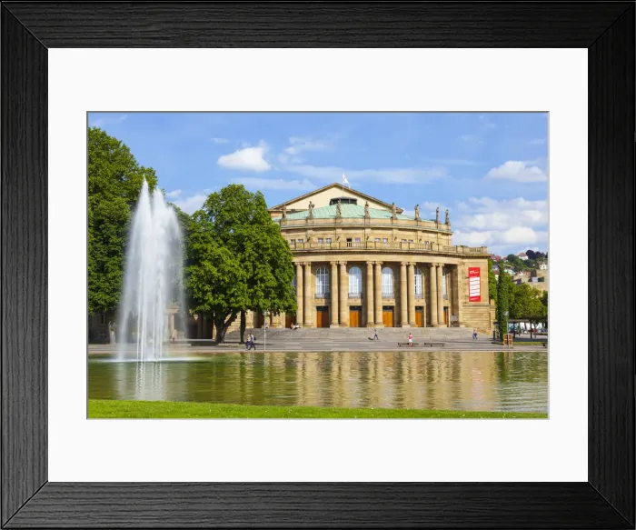 Framed Print : Staatstheater and fountain, Stuttgart, Baden-Wurttemberg, Germany Framed Print : Staatstheater and fountain, Stuttgart, Baden-Wurttemberg, Germany