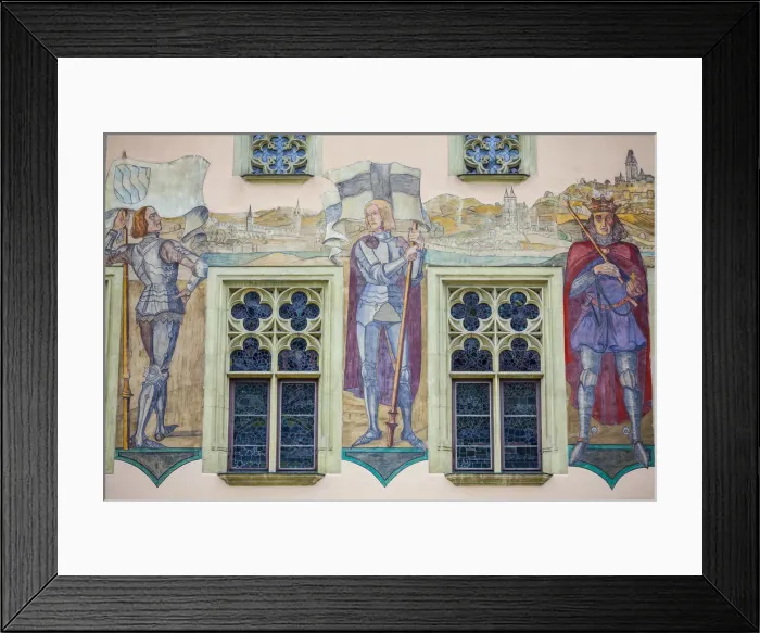 Framed Print : Town Hall Frescos, Passau, Lower Bavaria, Bavaria, Germany Framed Print : Town Hall Frescos, Passau, Lower Bavaria, Bavaria, Germany