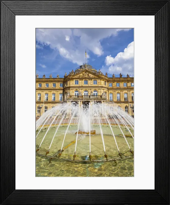 Framed Print : Neues Schloss (New Castle), Stuttgart, Baden-Wurttemberg, Germany Framed Print : Neues Schloss (New Castle), Stuttgart, Baden-Wurttemberg, Germany
