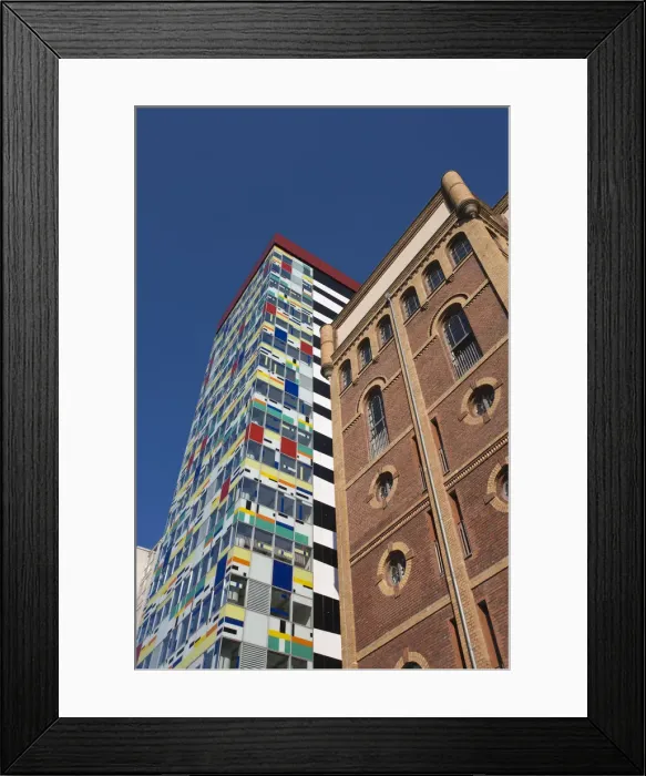 Framed Print : Germany, Rhineland-Westphalia, Dusseldorf, Medienhafen, Colorium building by William Framed Print : Germany, Rhineland-Westphalia, Dusseldorf, Medienhafen, Colorium building by William